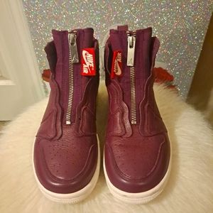 WMNS AIR JORDAN 1 HI ZIP PREM (BORDEAUX/BLACK-PHANTOM *Burgundy*  size 6.5